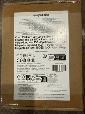 NEW Amazon Basics 150 Pack AAA Alkaline Industrial Batteries Exp 9/2029