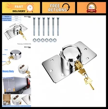 Heavy Duty Hidden Shackle Padlock, 73mm Solid Steel Puck Lock & Hasp, Keyed Alik