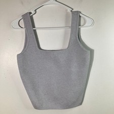 Abercrombie Fitch Soft A F Grey Square Neck Tank Top Women's S