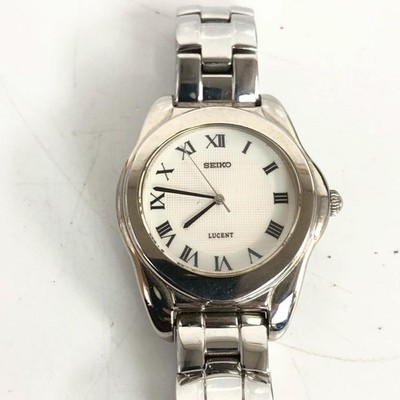 Seiko Lucent Men's Silver Watch Quartz 36mm Authentic Vintage