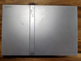 PlayStation 2 Slim SCPH-77001 Silver Console w/Power cord, Controls, Mem Card