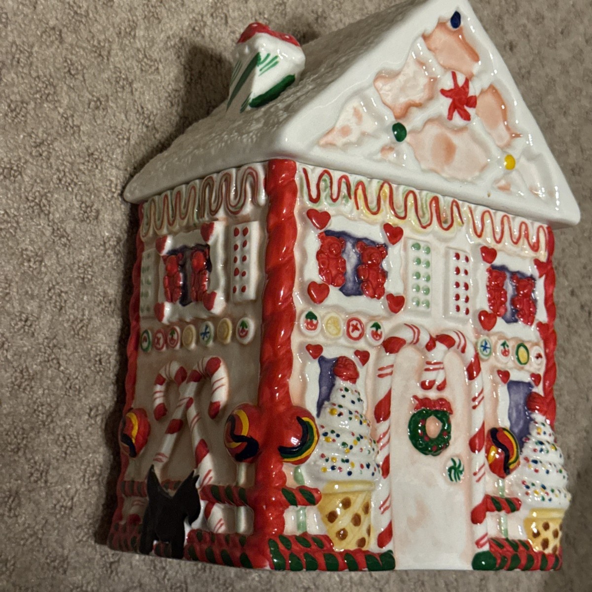 VINTAGE MSRF INC HOLIDAY Christmas GINGERBREAD HOUSE COOKIE Candy