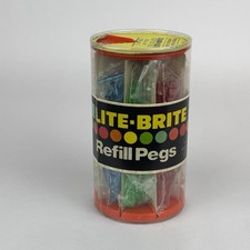 Vintage Lite Brite Refill Pegs Container Hasbro 1978 Light Bright 5463