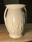McCoy Vase Matte White Ivory Pottery Ceramic  Wedding Decorative 6”