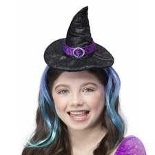 Glitter Witch Headband with Hair Costume Accessory