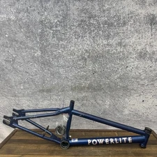 Vintage Powerlite BMX Frame 20in Blue 4130 Chromoly Mid SChool BMX CRMO Steel
