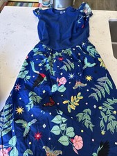 LATINO HERITAGE MONTH  Blue Floral And Birds Colorful Maxi Dress Large