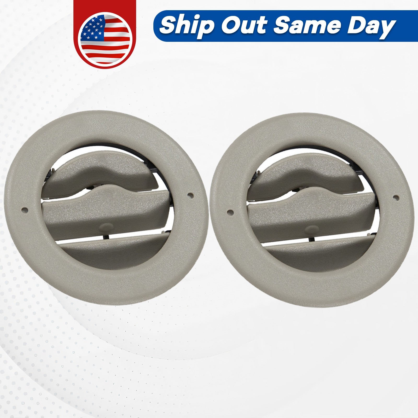 2 Pcs Tan Roof AC Vent Grille For 2015-2020 Chevrolet Tahoe,GMC Yukon,Escalade