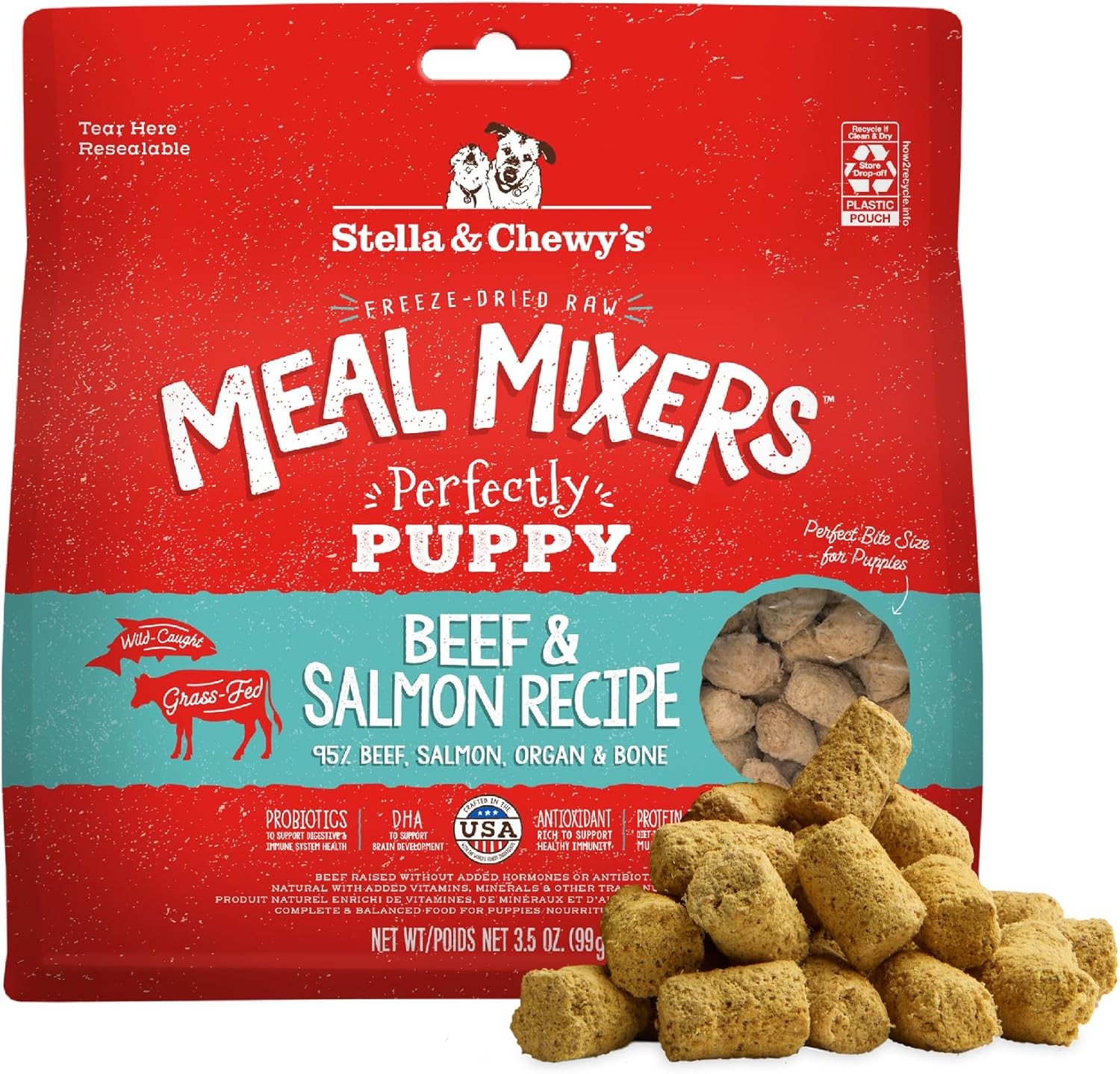Freeze Dried Raw Puppy Meal Mixers Beef