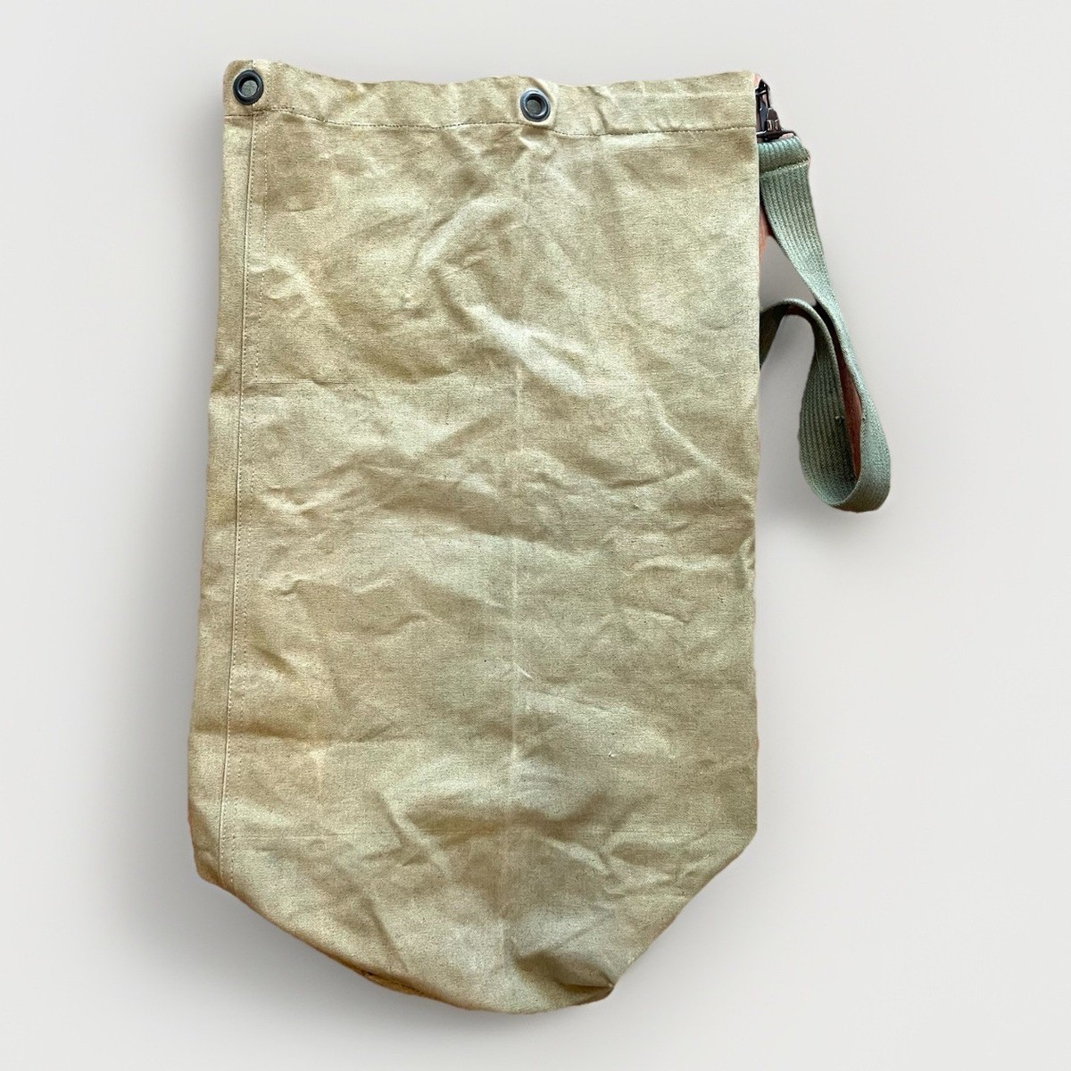 Vintage Army Military Green Sack 34” Length Canvas Strong Duffle