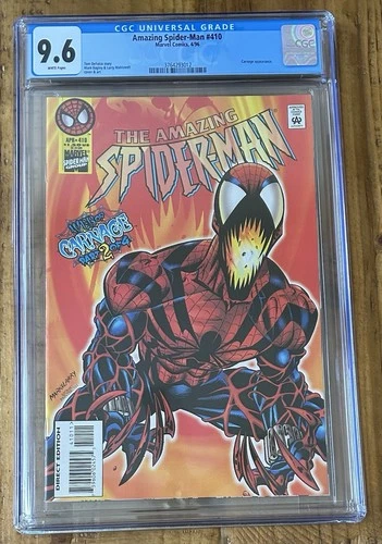 Amazing Spider-Man #410 CGC 9.6 White Pages Carnage Appearance Bagley 1996