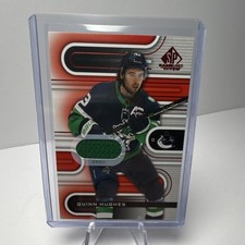 Upper Deck SP Game Used Quinn Hughes Jersey Memorabilia #19 Canucks