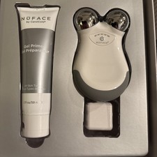 Nuface Petite Mini Facial Toning Device Blue 10oz Aqua Gel Brush NEW OPEN BOX