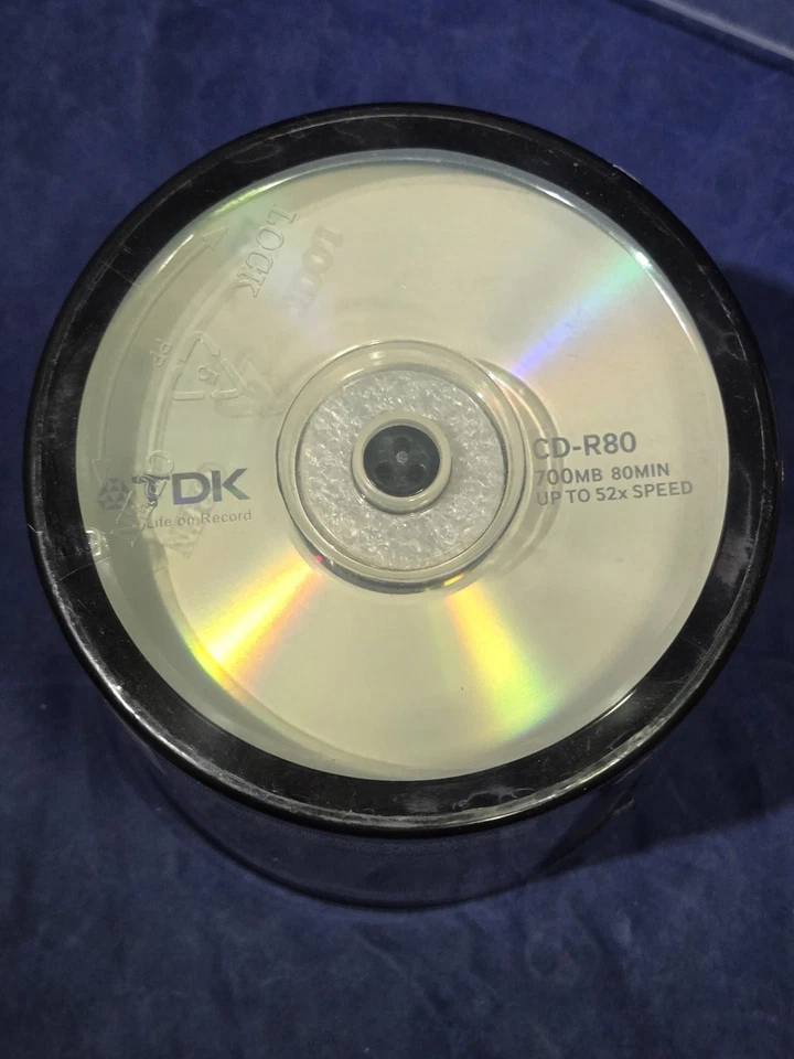 TDK Blank Recordable CD-R 100 Pack 700MB 80Min 52x Speed New Sealed - Image 4 of 4