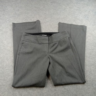 Express Editor Pants Womens 10R Gray Bootcut Stretch Dress Trousers Work Office