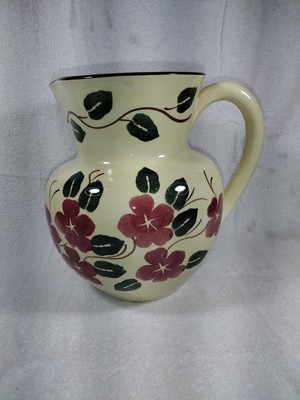 Sole Di Toscana Ceramiche Toscane Pitcher Vase Hand Painted Italy