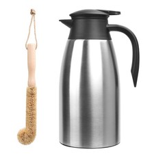 Yummy Sam Thermal Coffee Carafe Stainless Steel 68oz(2 67.6 Ounces, Silver