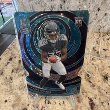 2023 Panini Spectra Tyjae Spears #159 Neon Blue Prizm Die-Cut /50 RC Titans