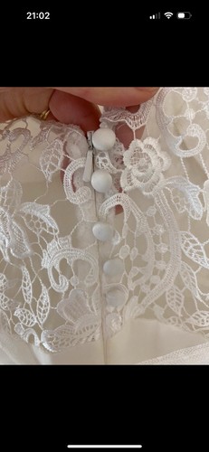 Vintage Bespoke Boho Wedding Dress Size 14 - Tall -Hermione The Collection - Picture 12 of 16