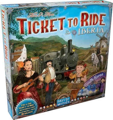 Ticket to Ride Iberia + Südkorea Erweiterung Brettspiel 8+ (Eng- Esp -Fr