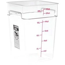 Cambro Food Storage Container - Classic Series Square - 22 QT (Quart) - Commerci