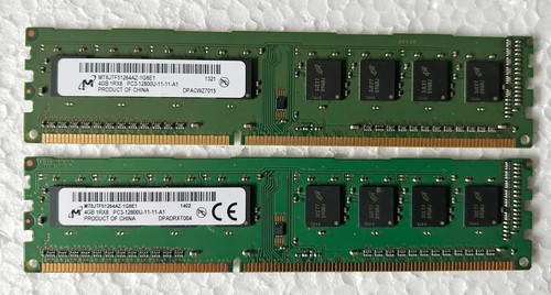 8GB (2x4GB) Micron MT8JTF51264AZ-1G6E1 PC3-12800U Non-ECC DDR3 Desktop Arbeitsspeicher