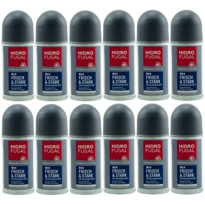 Hidrofugal Men Frisch & Stark Deo Roll On 12 x 50ml langanhaltend Deodorant