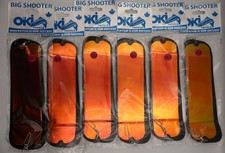 6-PACK  O'Ki Big Shooter - Gibbs Delta Tackle BLACK FOOTLOOSE Flasher (OBS-95FL)