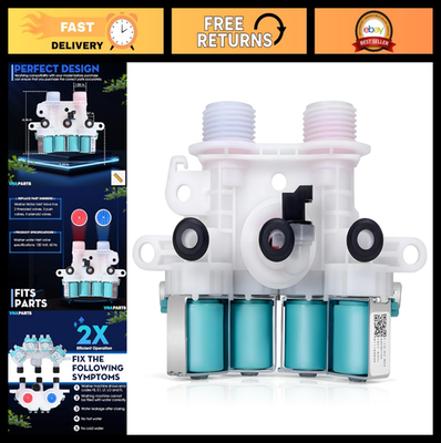 #ad #ad Washer Water Inlet Valve Replacement for Whirlpool Cabrio WTW Models High Qual $72.99