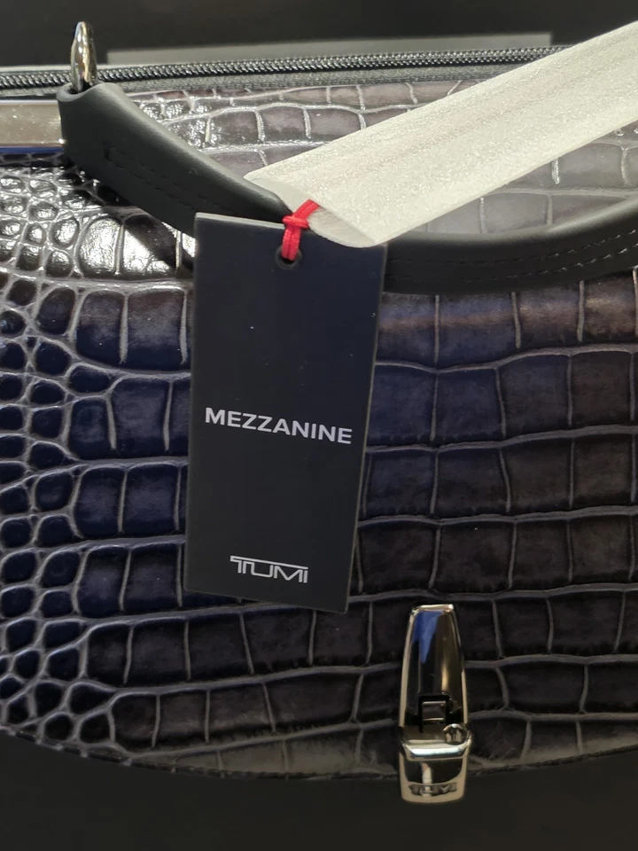 PORTATIL TUMI MEZZANINE Mackay Brief CUERO EN RELIEVE CARBÓN CONTIENE 14 PULGADAS Foto 3 de 4