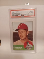 1963 Topps - Jack Baldschun #341 White No Slash In circle