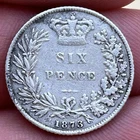 1873 Victoria Sixpence — photo from another recent sale