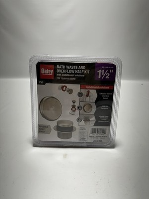 Oatey Touch Toe Sch. 40 PVC Bath Waste Half Drain Kit in Brushed Nickel