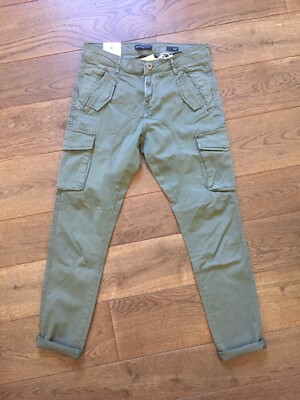 Pantalone Cargo Uomo Gianni Lupo Tascone Tessuto Elasticizzato verde o  coloniale | eBay