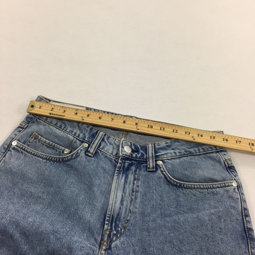 H&M Cropped Regular Tapered Leg Jeans Size 31/32 Womens Light Blue Wash Denim - Foto 5 di 7