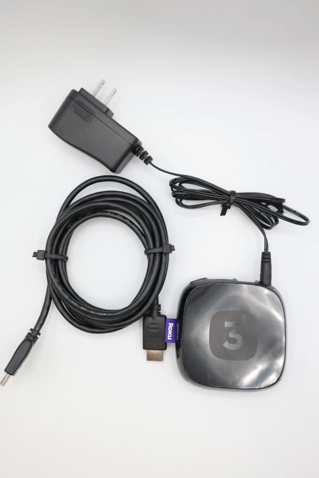 Roku 3 Media Streamer 4200X With AC Adapter/ HDMI Cable- Used no Remote - Image 3 of 4