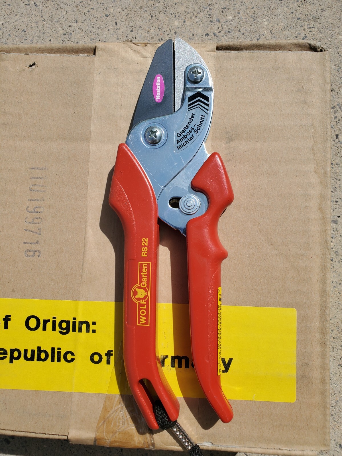 NOS Gardening Wolf Garten RS22 Premium Anvil Secateur Pruners Made in