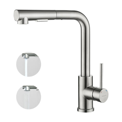 Decaura 2-Mode and 360° Swivel Kitchen Taps Sink Mixer Tap with Pull Out Spray - Picture 2 of 31