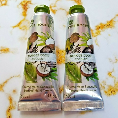 2 Yves Rocher NOIX DE COCO COCONUT Perfumed Hand Cream NOS 1 fl oz TRAVEL SIZE - Picture 11 of 12