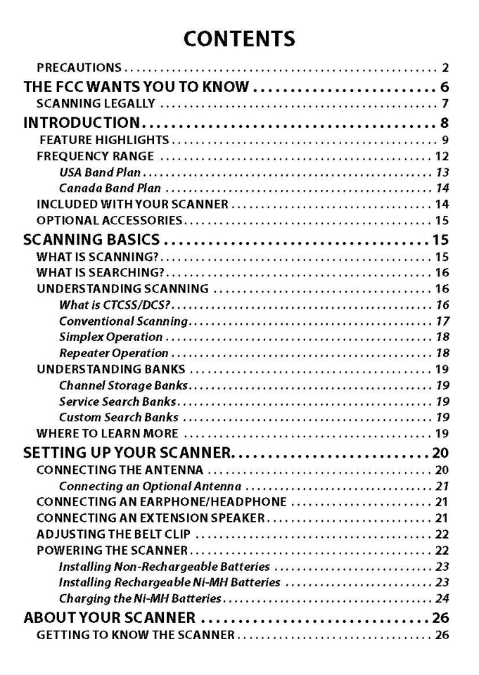 Uniden BC125AT Instructions Operating Manual User Guide Coil Bound - Image 4 of 4