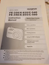 Olympus Instruction Manual FE-320 X-835 C-540 FE-340 X855 C-560 OEM English