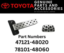 TOYOTA Genuine OEM Part 47121-48020 & 78101-48060 Gas & Brake Pedal