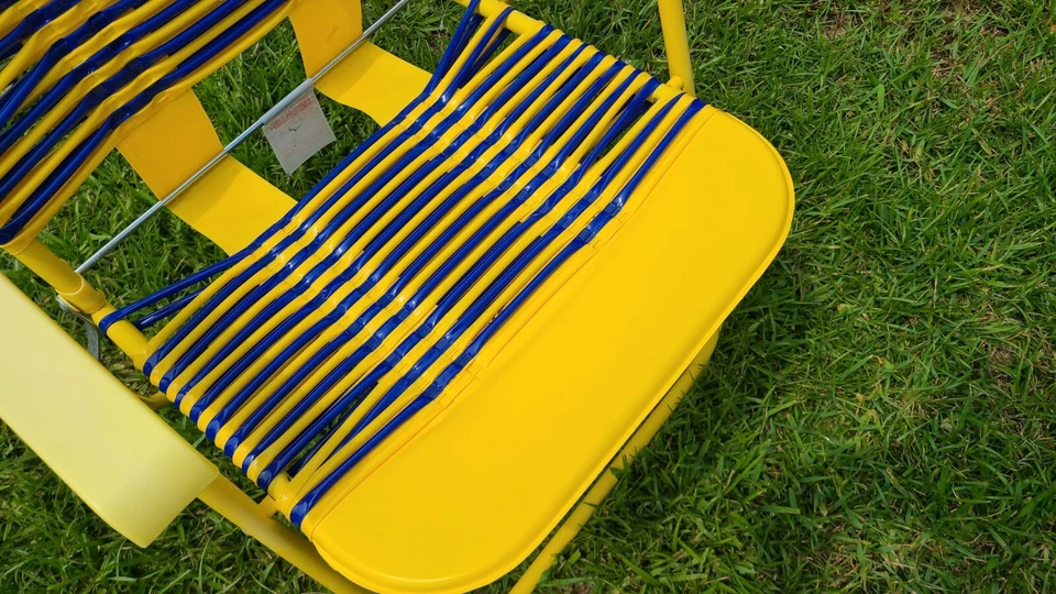 Performance Sport желе виниловые трубки газон стул пляж бассейн синий желтый трубка - Изображение 4 из 4