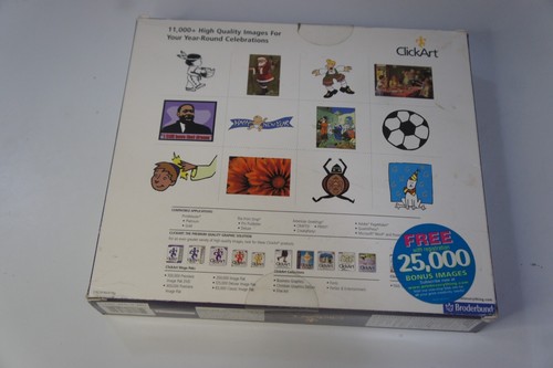 PC Big Box Broderbund Deluxe PrintShop Essentials ClickArt Celebrations Holidays - Picture 2 of 11