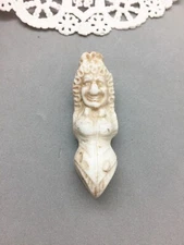 Antique Bisque Judy of Punch & Judy Doll Part 2.25" Molded Ceramic Torso