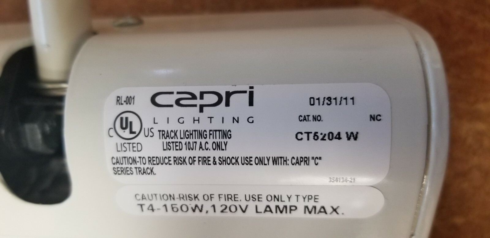 New Thomas Capri Track Light CT5204W for use with capri ct series track