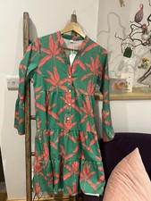 Brand New Womens Bell Sleeve Print Summer Dress Tunic Size Small 8