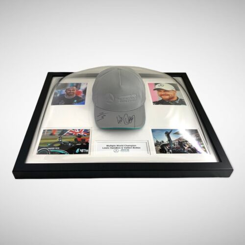 Lewis Hamilton & Valtteri Bottas Signed Mercedes Silver Arrows Formula 1 Cap - Picture 2 of 11