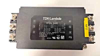 TDK-Lambda RTEN-5020 Panel Mount Power Line Filter, Screw 3 Phase