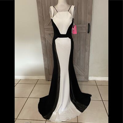 NWT JVN by JOVANI 8 style number JVN47900AB black and white